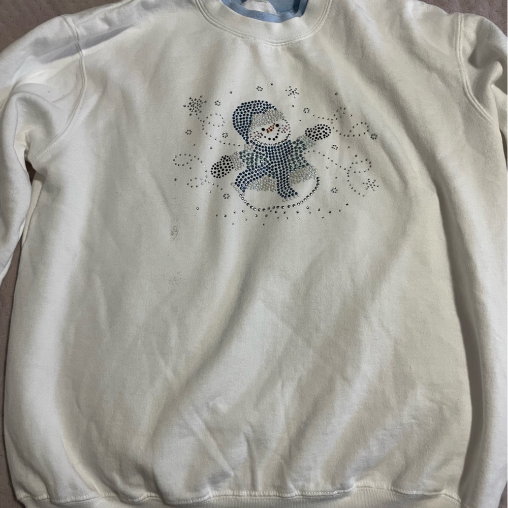 Vintage Winter Sweatshirt w Snowman